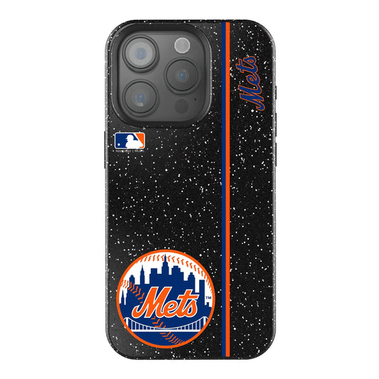 New York Mets Sidebar Black Bling Phone Case for Apple iPhone