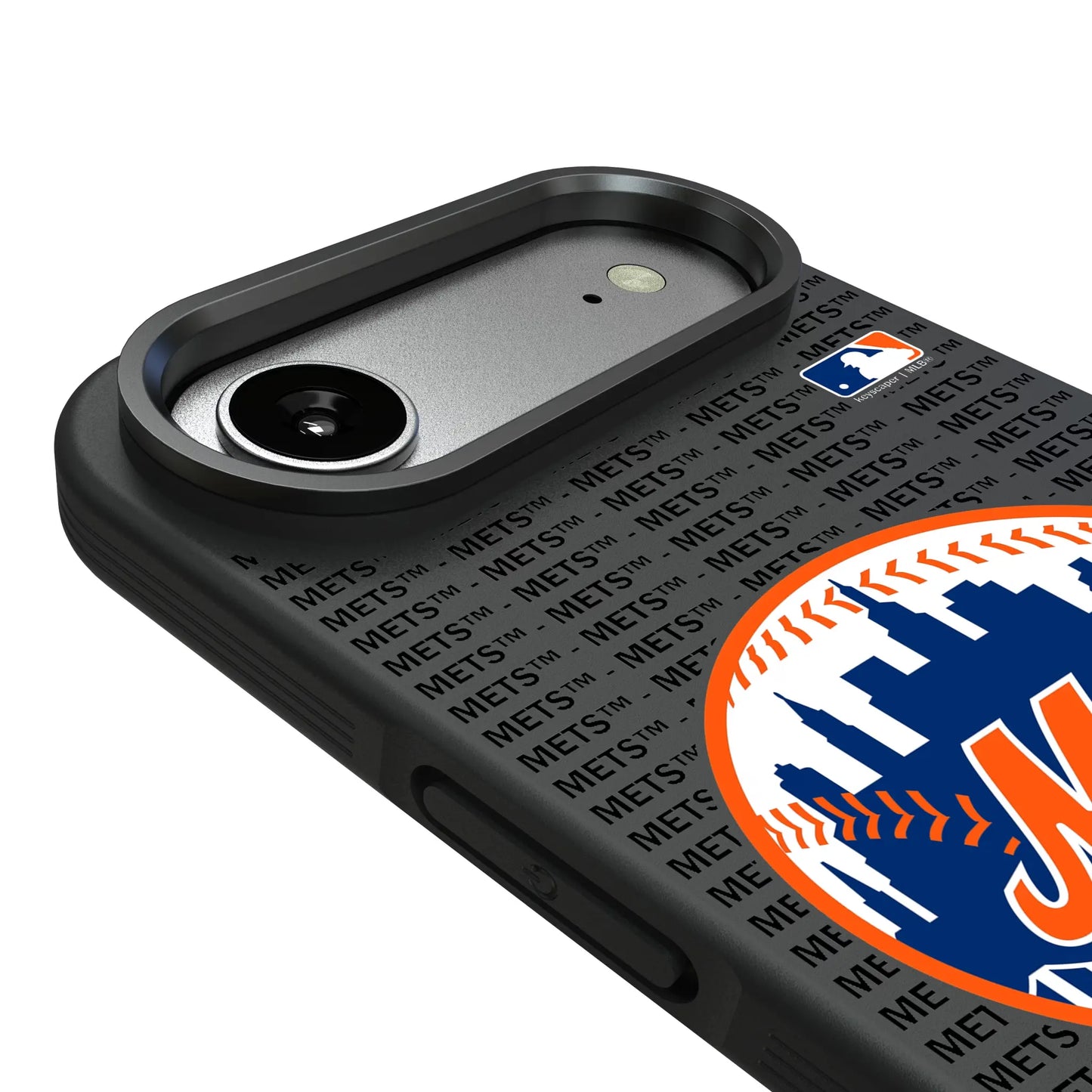 New York Mets Text Backdrop Bump Phone Case for Apple iPhone