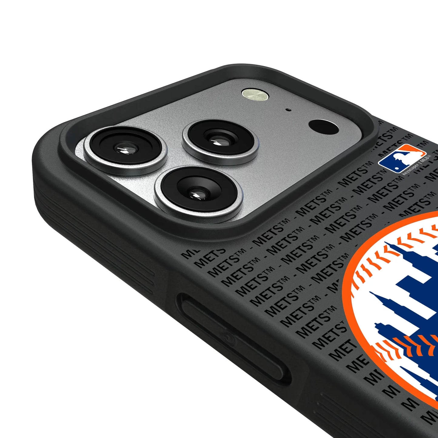 New York Mets Text Backdrop Bump Phone Case for Apple iPhone