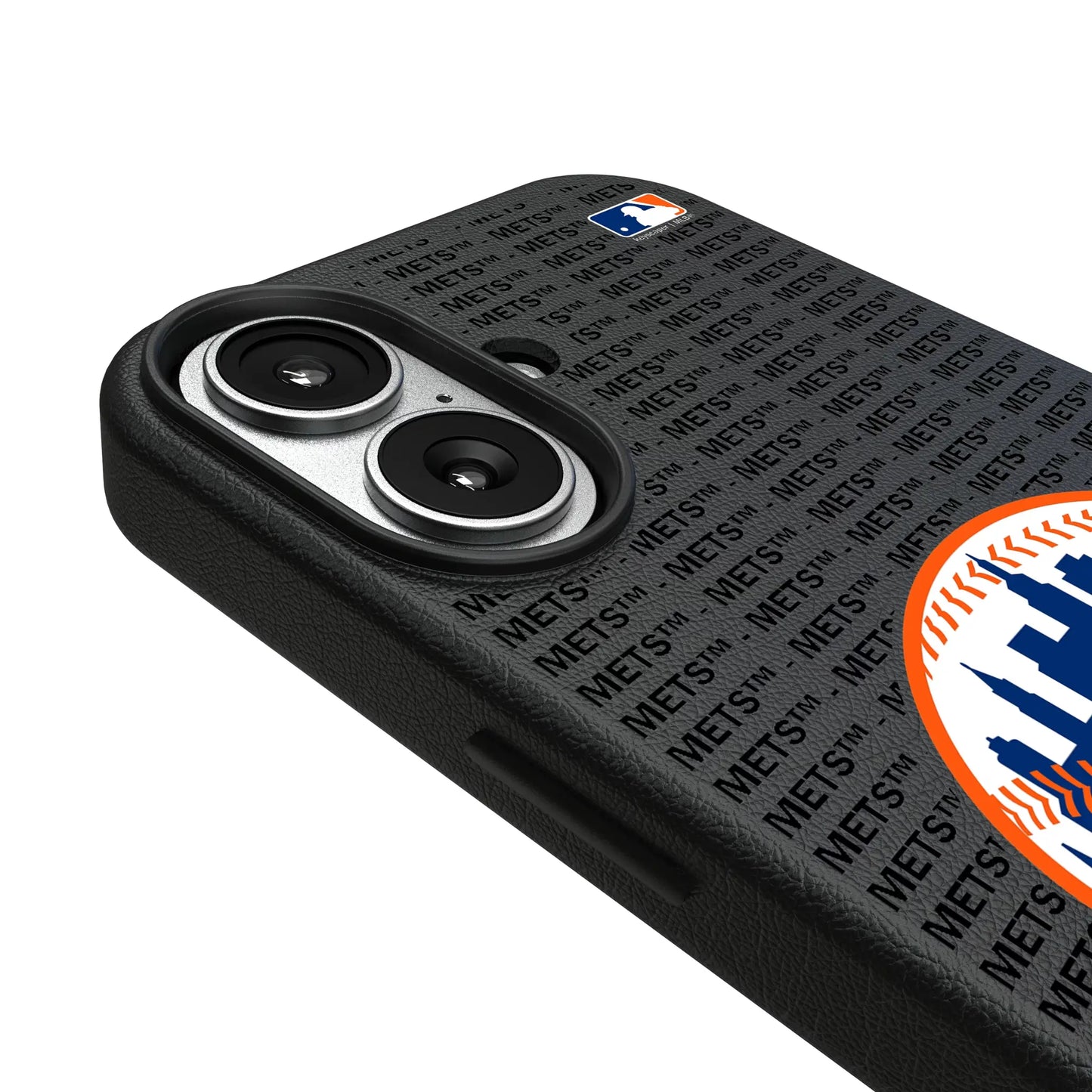 New York Mets Text Backdrop MagSafe Compatible Phone Case for Apple iPhone