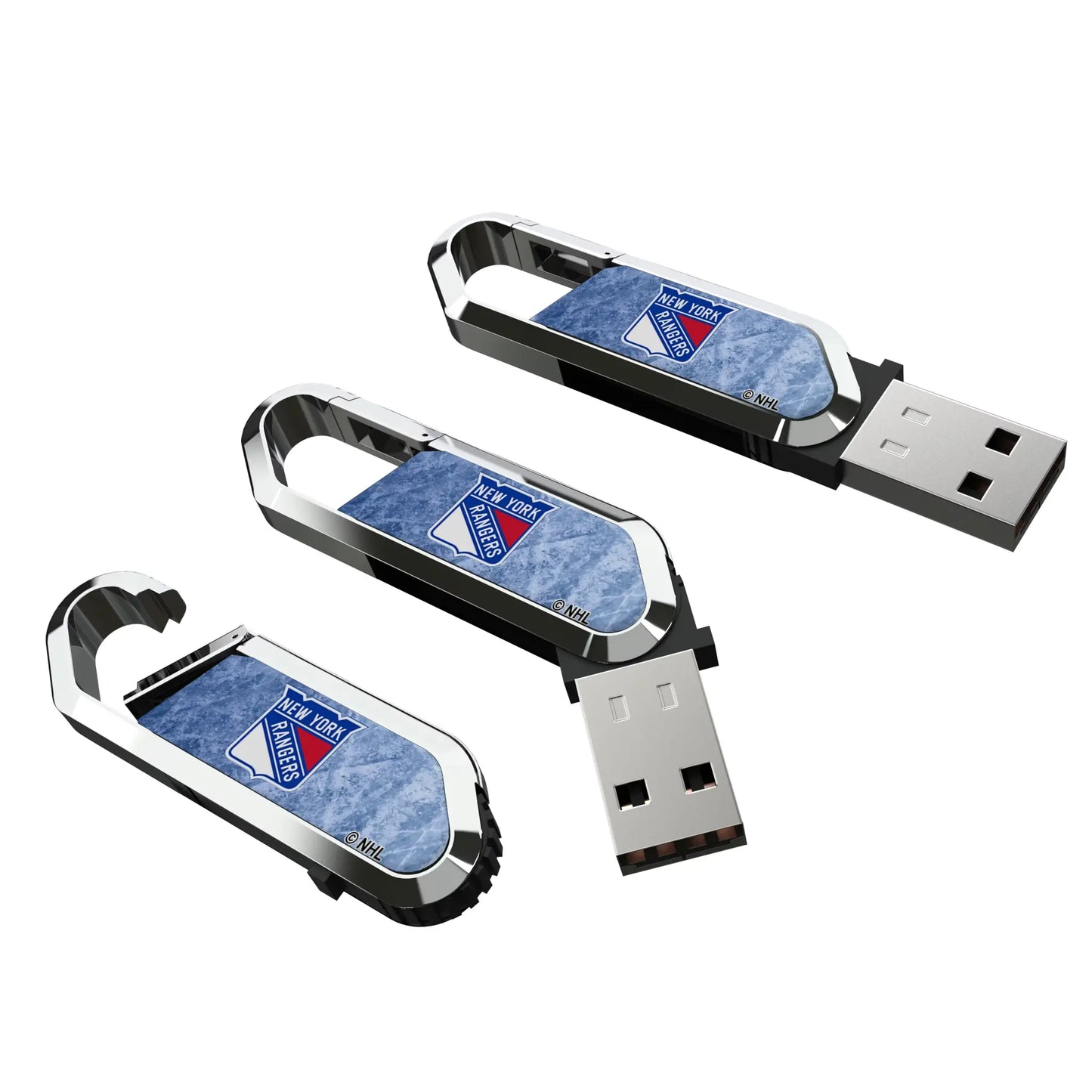 New York Rangers Ice Flood USB 64GB Clip Style Flash Drive