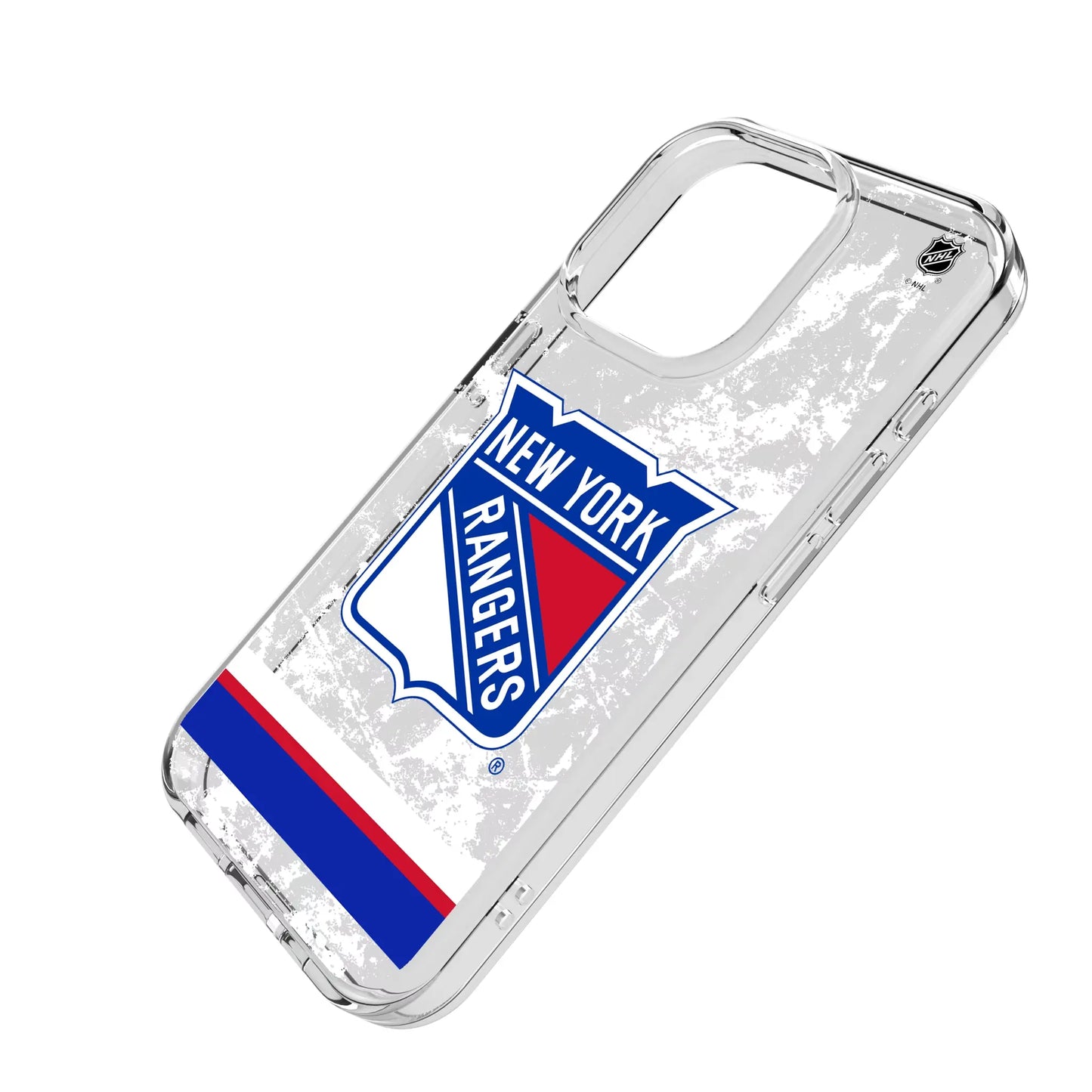 New York Rangers Ice Stripe Clear Phone Case for Apple iPhone