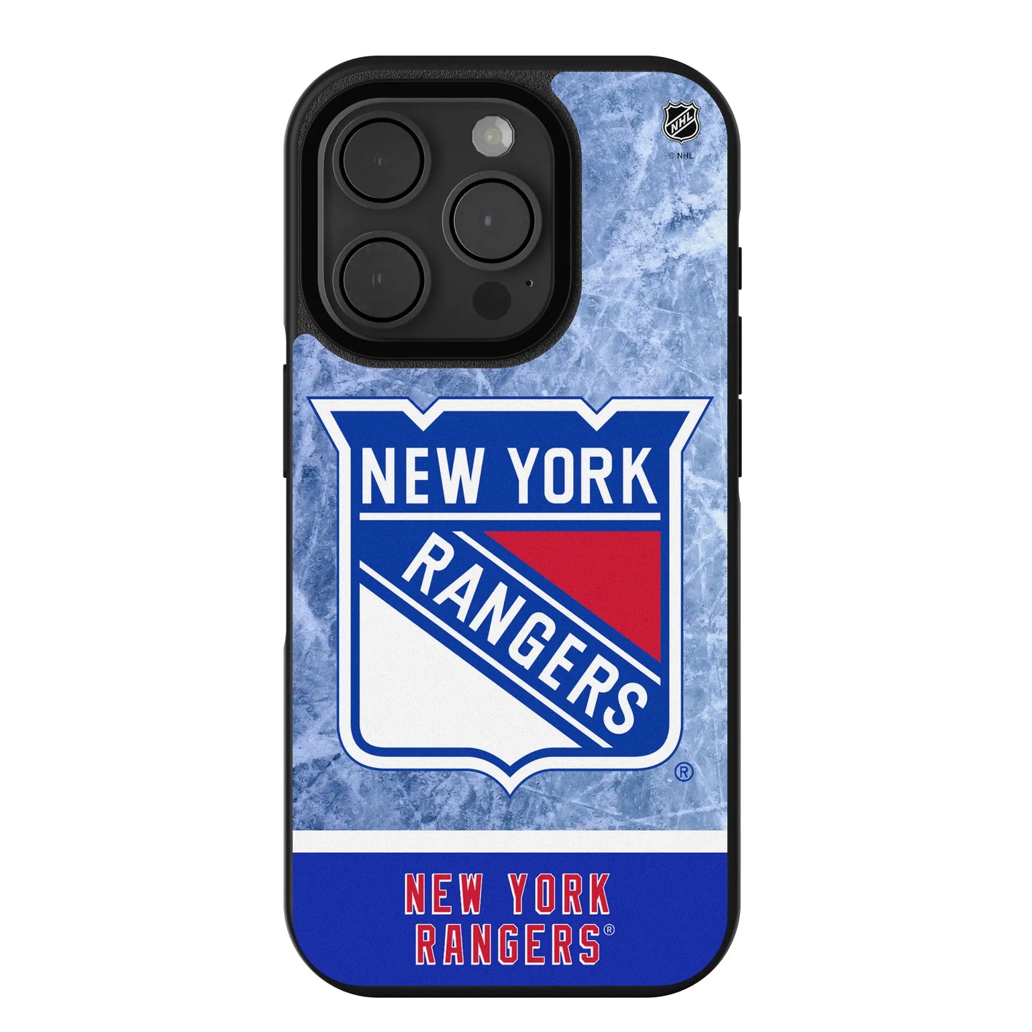 New York Rangers Ice Wordmark Bump Phone Case for Apple iPhone
