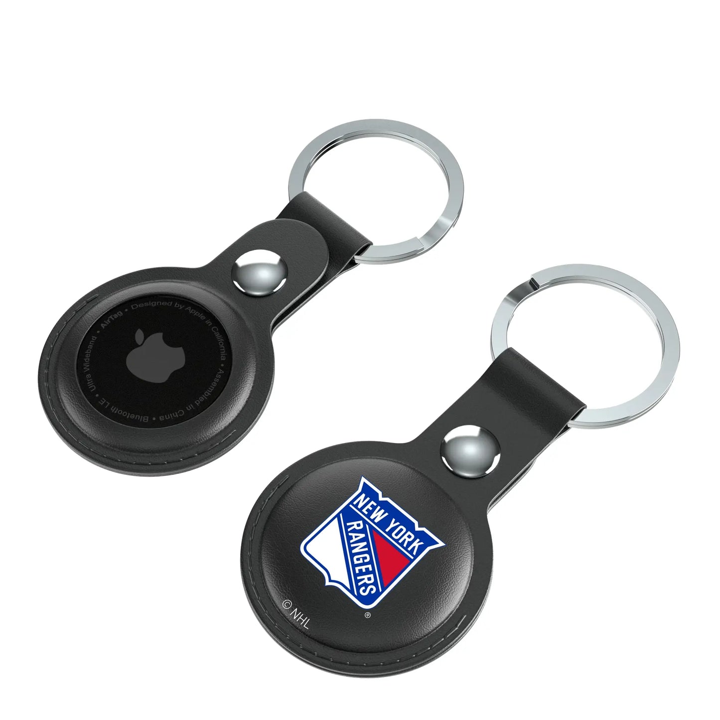 New York Rangers Insignia Black Airtag Holder 2-Pack