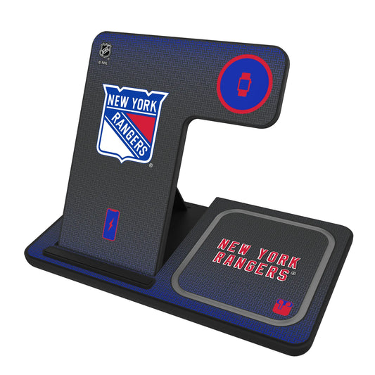 New York Rangers Linen 3 in 1 Charging Station