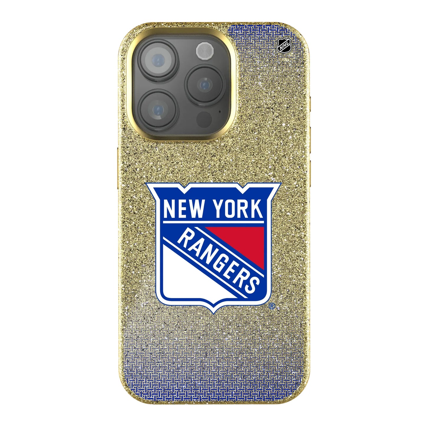 New York Rangers Linen Bling Phone Case for Apple iPhone