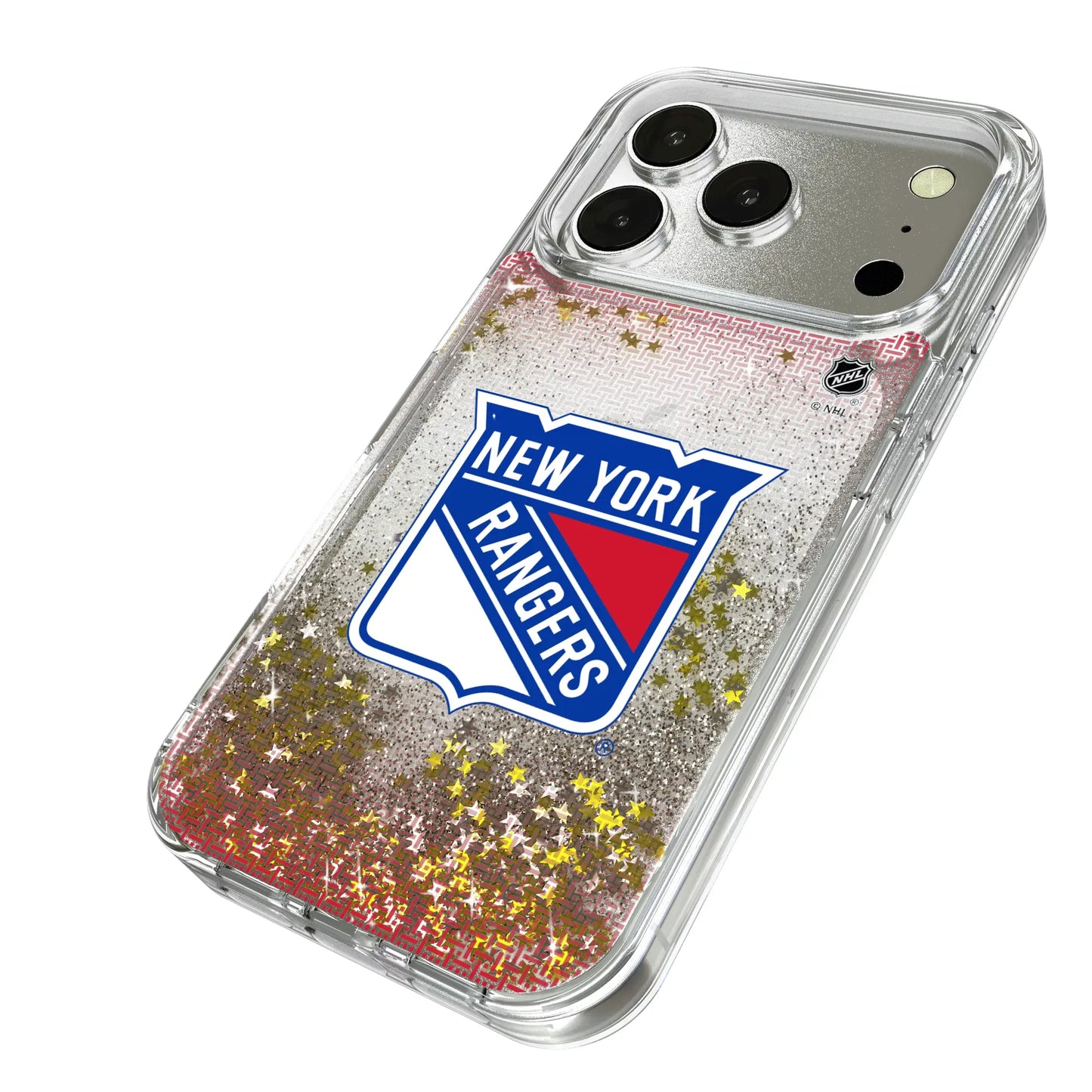 New York Rangers Linen Glitter Phone Case for Apple iPhone