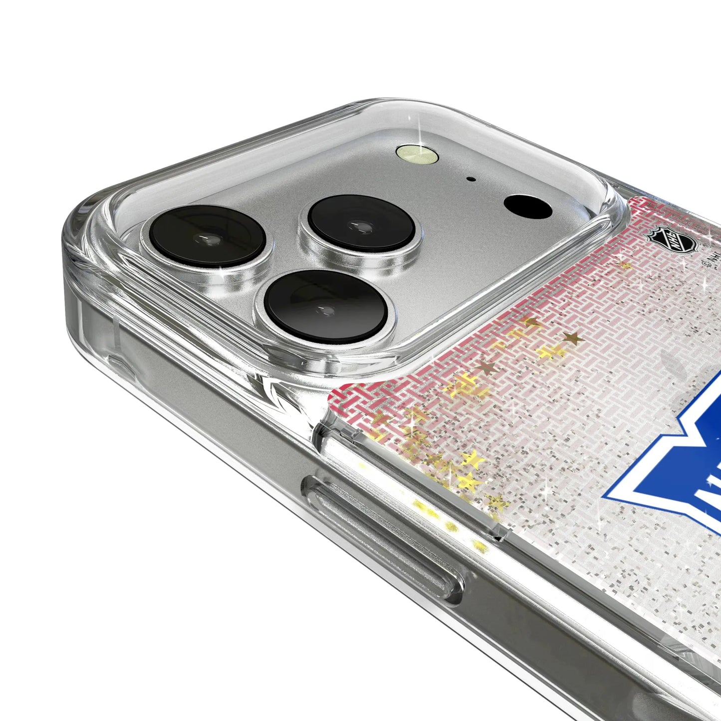 New York Rangers Linen Glitter Phone Case for Apple iPhone