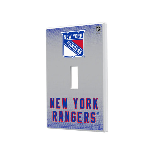 New York Rangers Linen Hidden-Screw Light Switch Plate