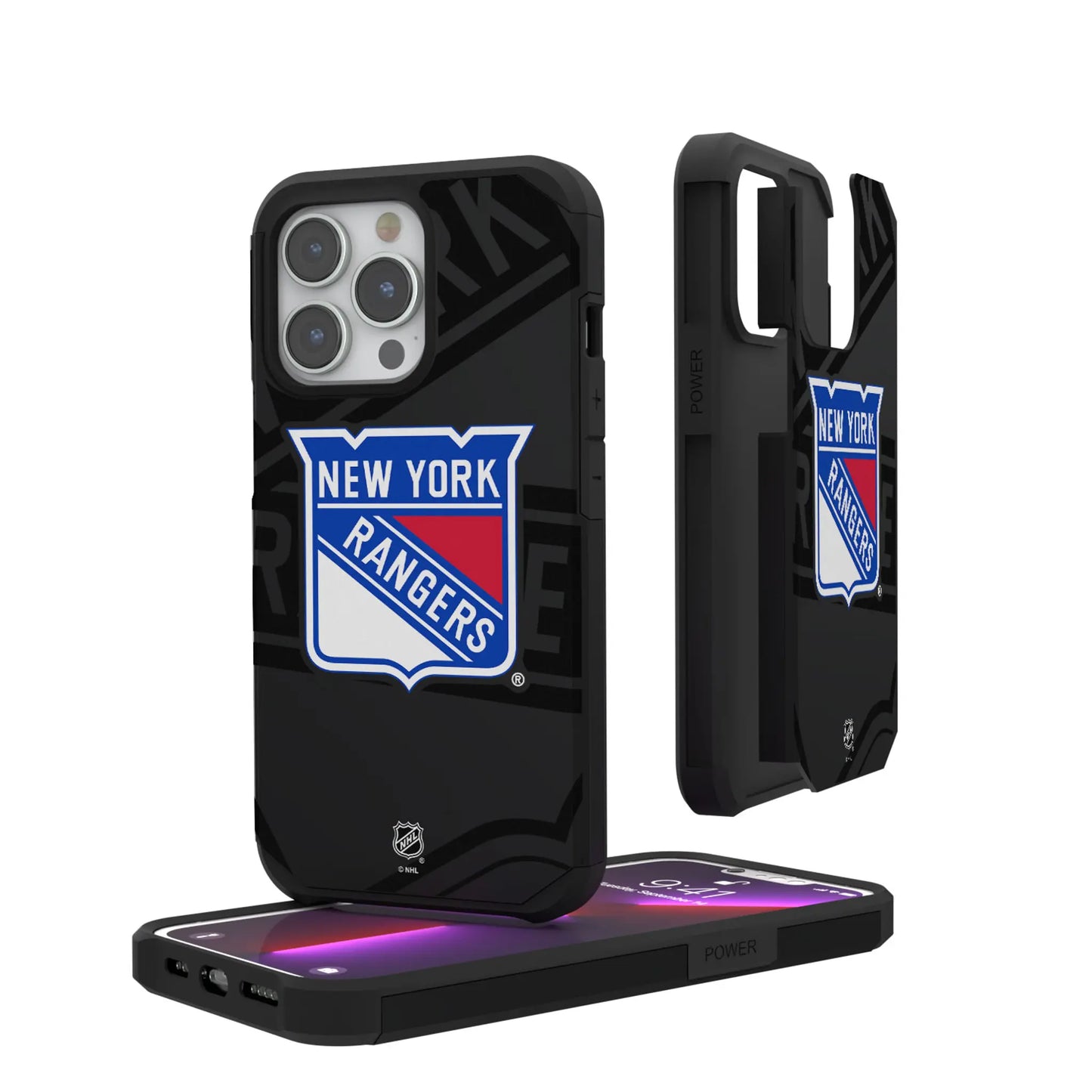New York Rangers Monocolor Tilt Rugged Phone Case for Apple iPhone
