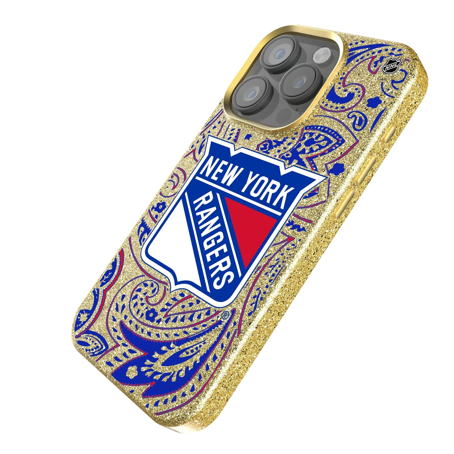 New York Rangers Paisley Bling Phone Case for Apple iPhone