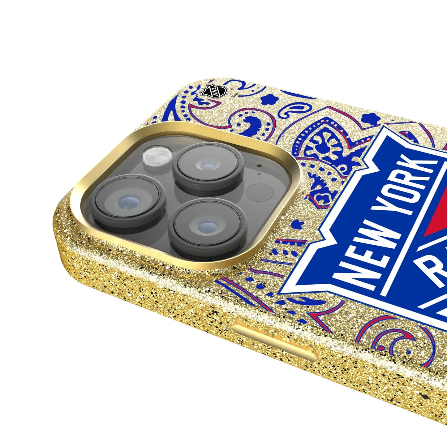 New York Rangers Paisley Bling Phone Case for Apple iPhone