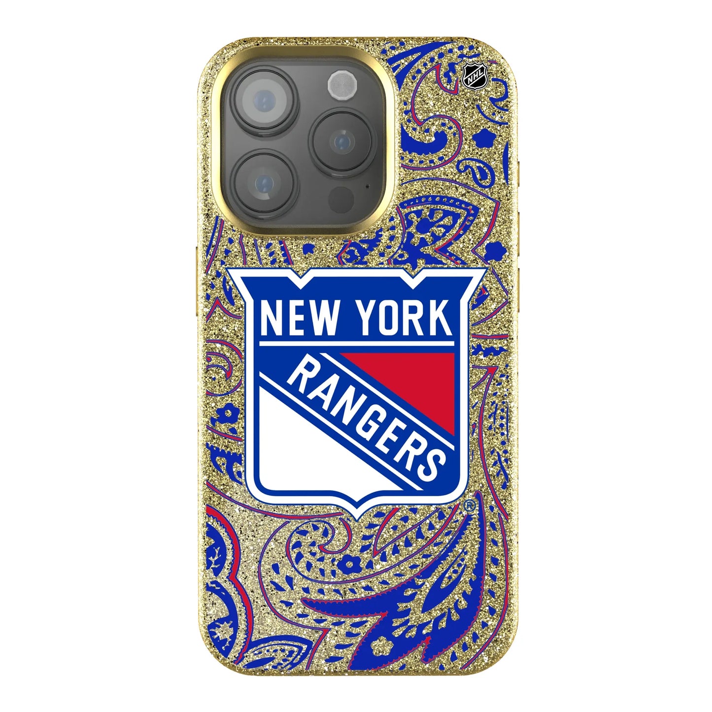 New York Rangers Paisley Bling Phone Case for Apple iPhone