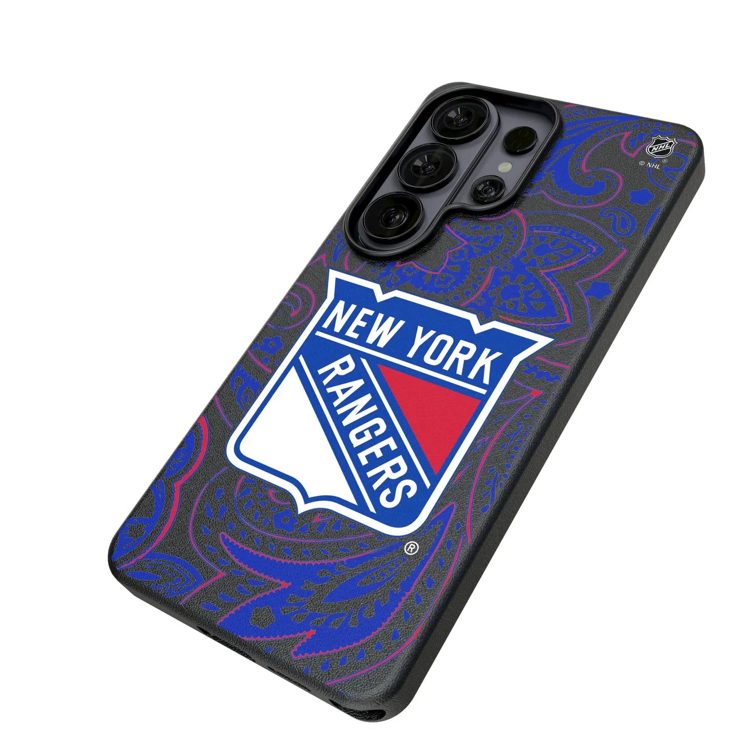 New York Rangers Paisley MagSafe Compatible Phone Case for Samsung Galaxy