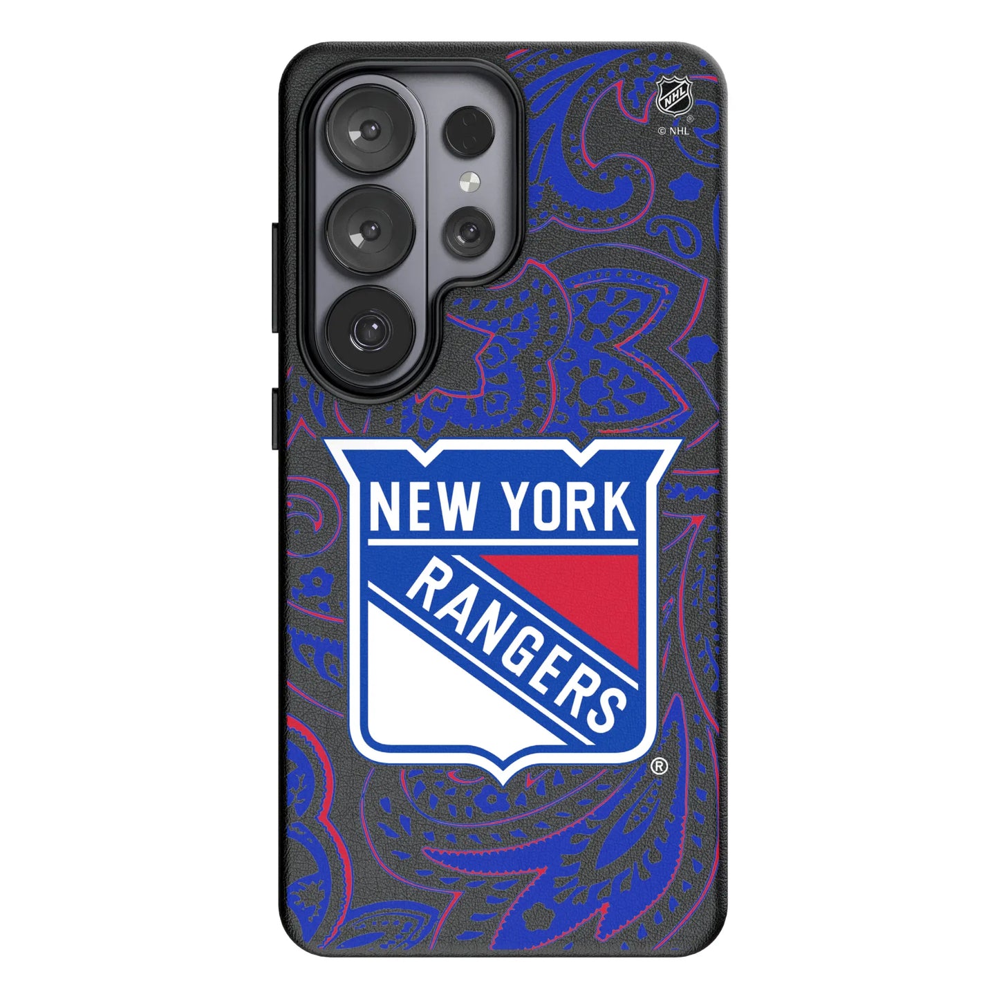 New York Rangers Paisley MagSafe Compatible Phone Case for Samsung Galaxy