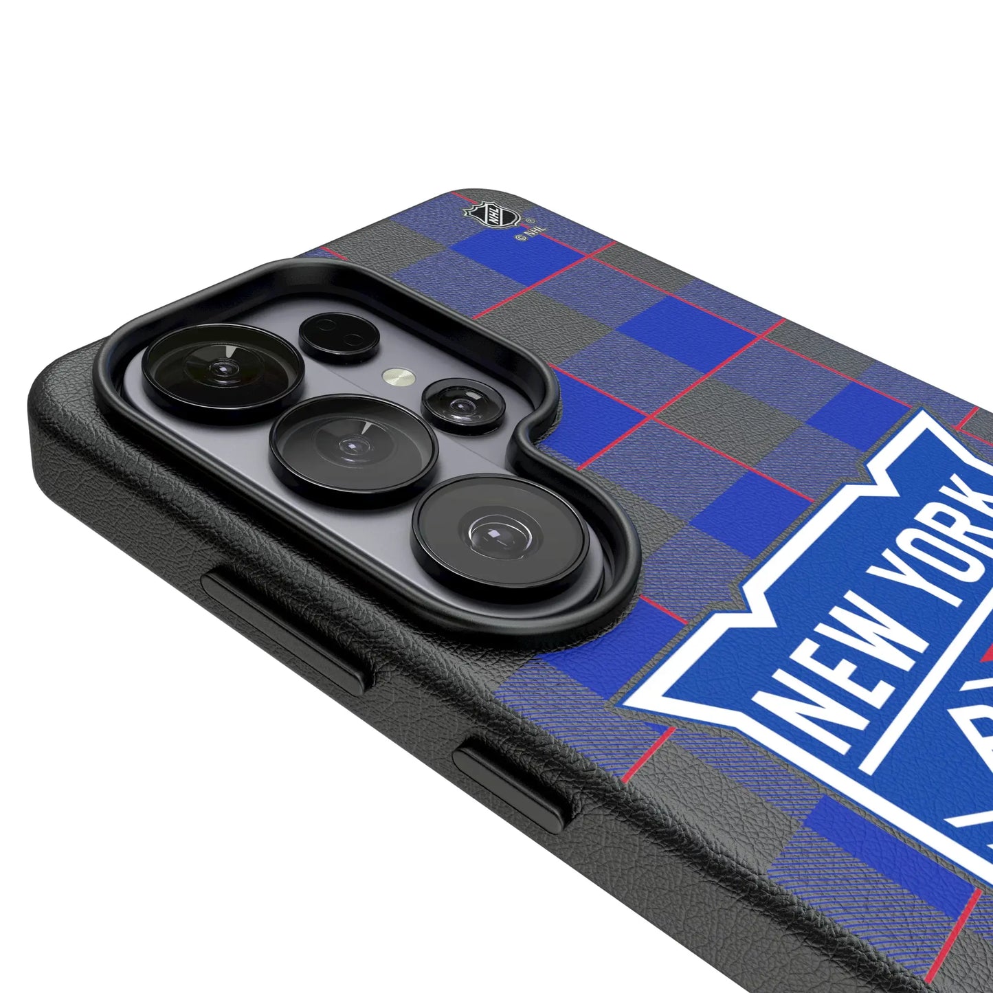 New York Rangers Plaid MagSafe Compatible Phone Case for Samsung Galaxy