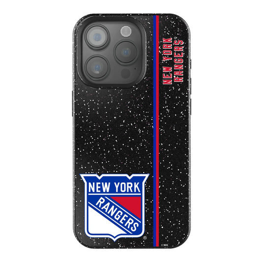 New York Rangers Sidebar Black Bling Phone Case for Apple iPhone