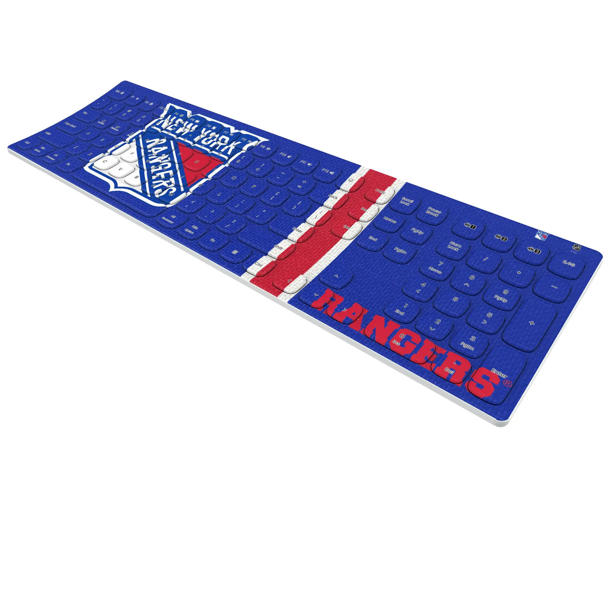 New York Rangers Stripe Curved Wireless Keyboard