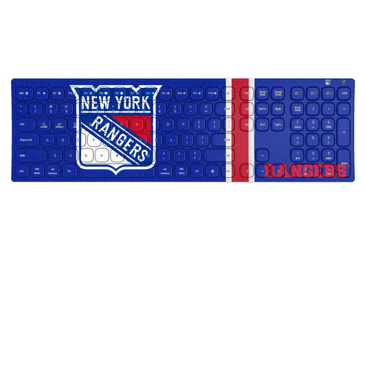 New York Rangers Stripe Curved Wireless Keyboard