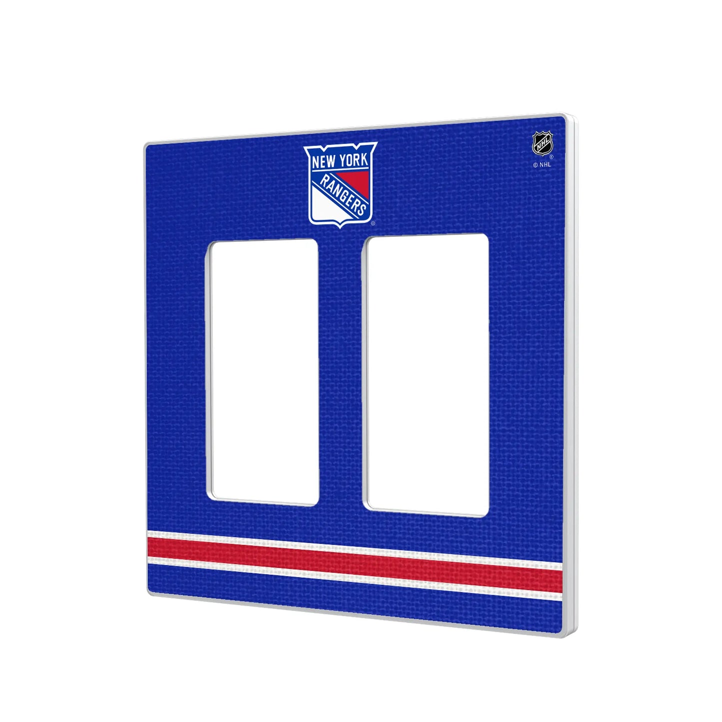 New York Rangers Stripe Hidden-Screw Light Switch Plate