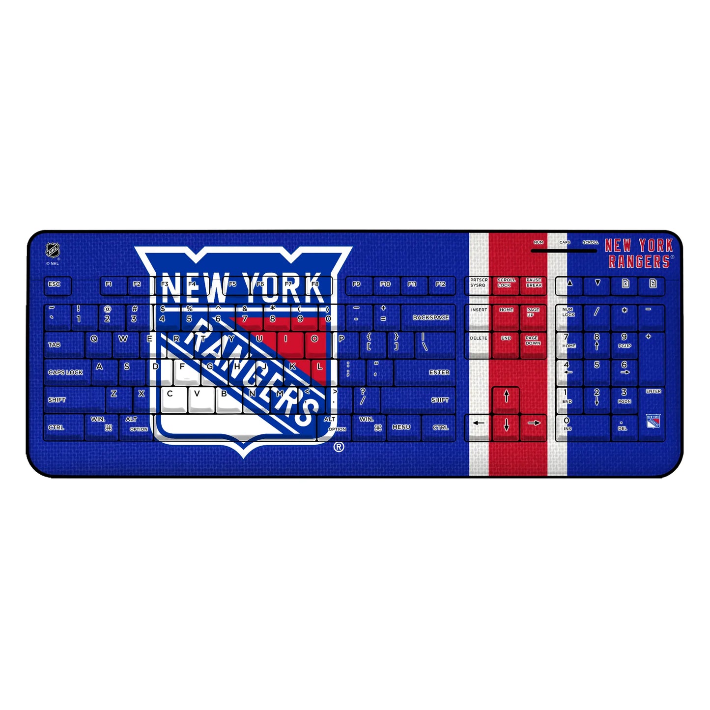 New York Rangers Stripe Wireless USB Keyboard