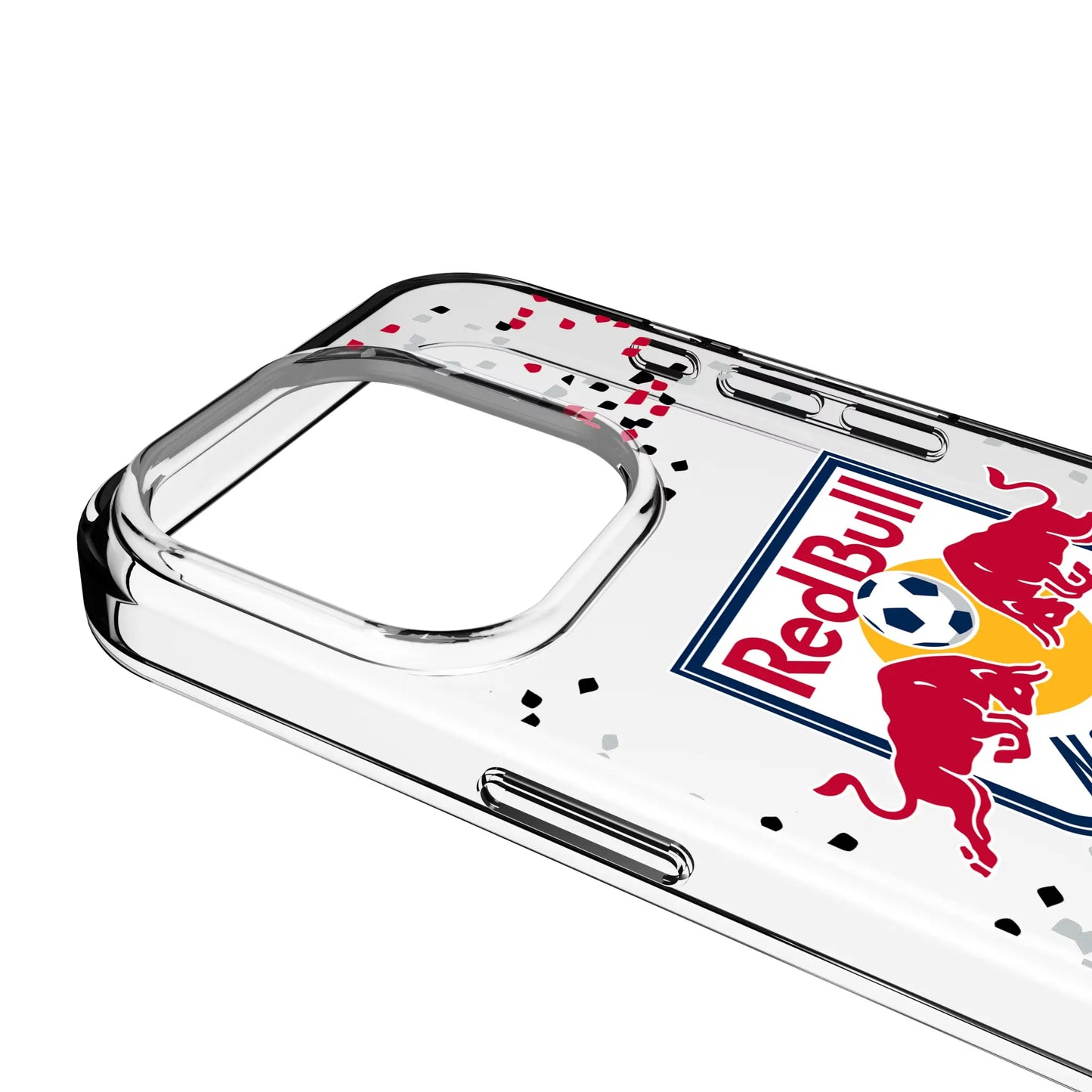 New York Red Bulls Confetti Clear Phone Case for Apple iPhone