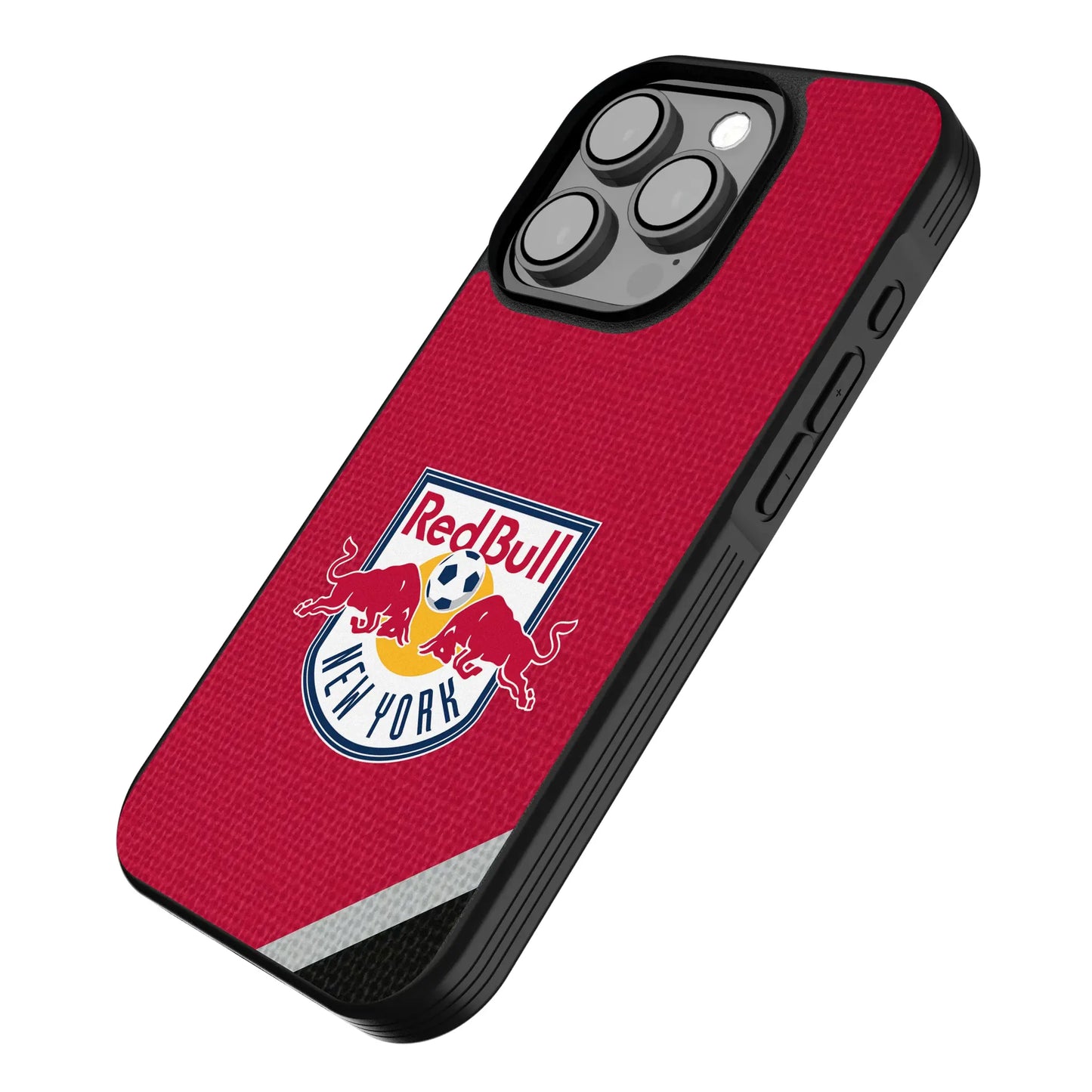 New York Red Bulls Diagonal Stripe Bump Phone Case for Apple iPhone