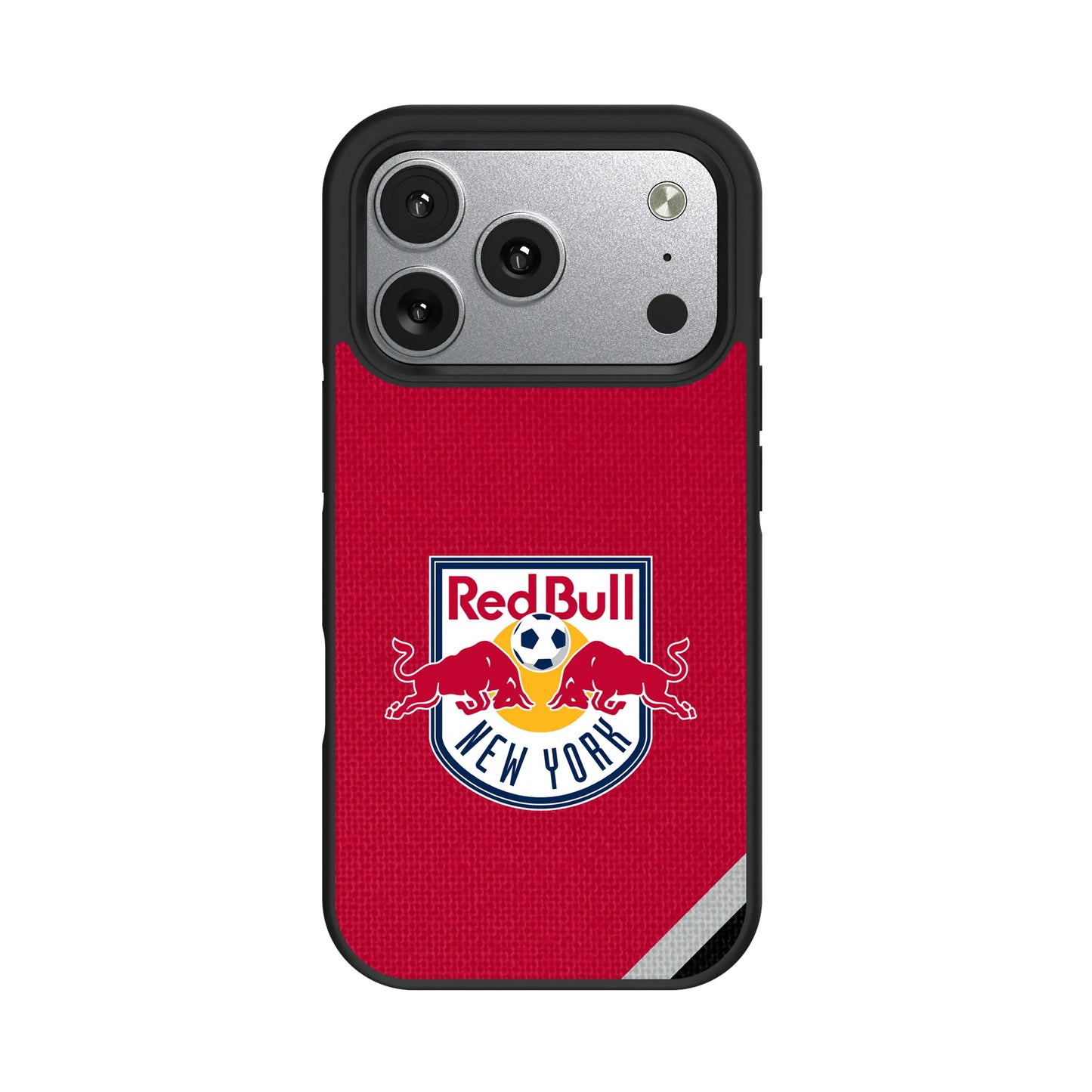 New York Red Bulls Diagonal Stripe Bump Phone Case for Apple iPhone