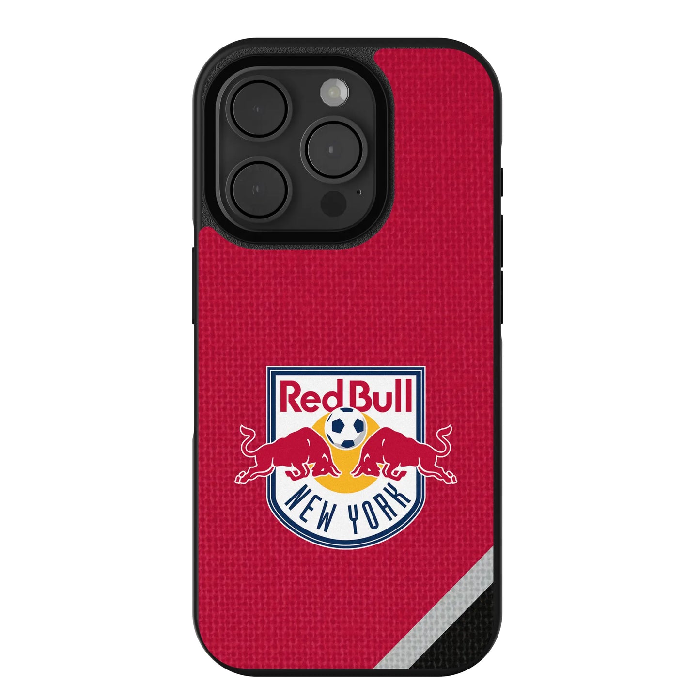 New York Red Bulls Diagonal Stripe Bump Phone Case for Apple iPhone