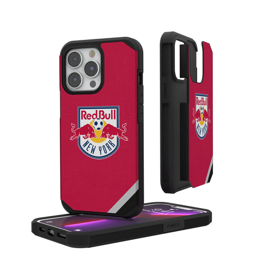 New York Red Bulls Diagonal Stripe Rugged Phone Case for Apple iPhone