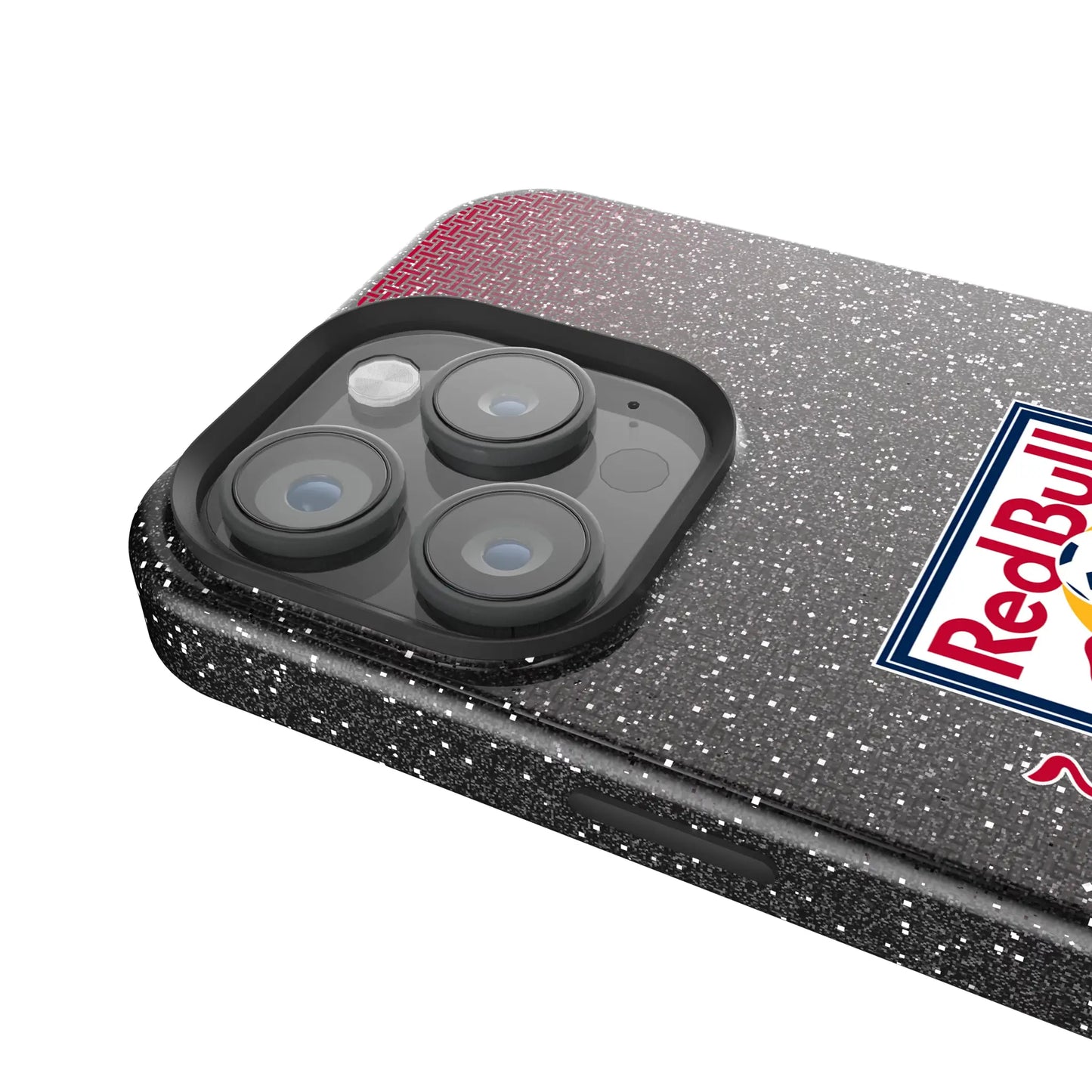 New York Red Bulls Linen Black Bling Phone Case for Apple iPhone