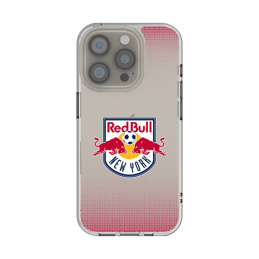 New York Red Bulls Linen Clear Phone Case for Apple iPhone