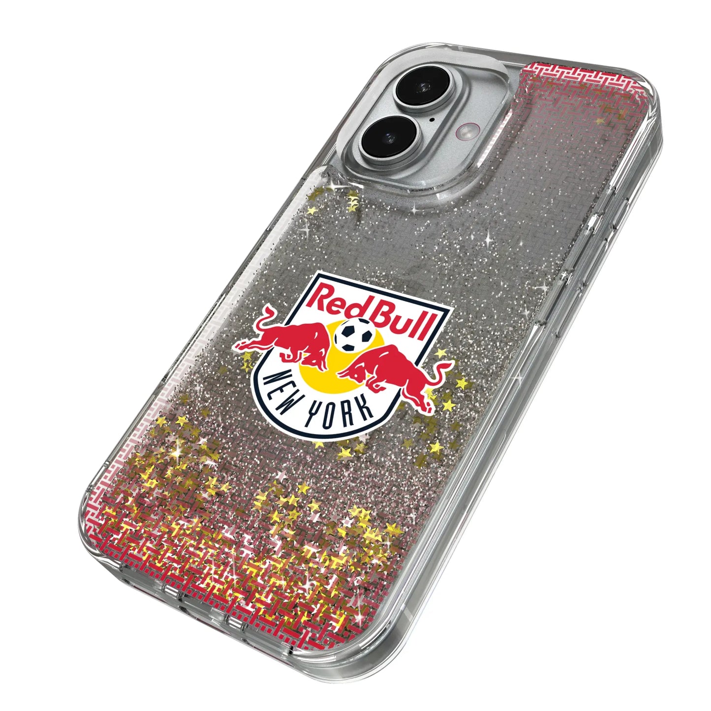 New York Red Bulls Linen Glitter Phone Case for Apple iPhone