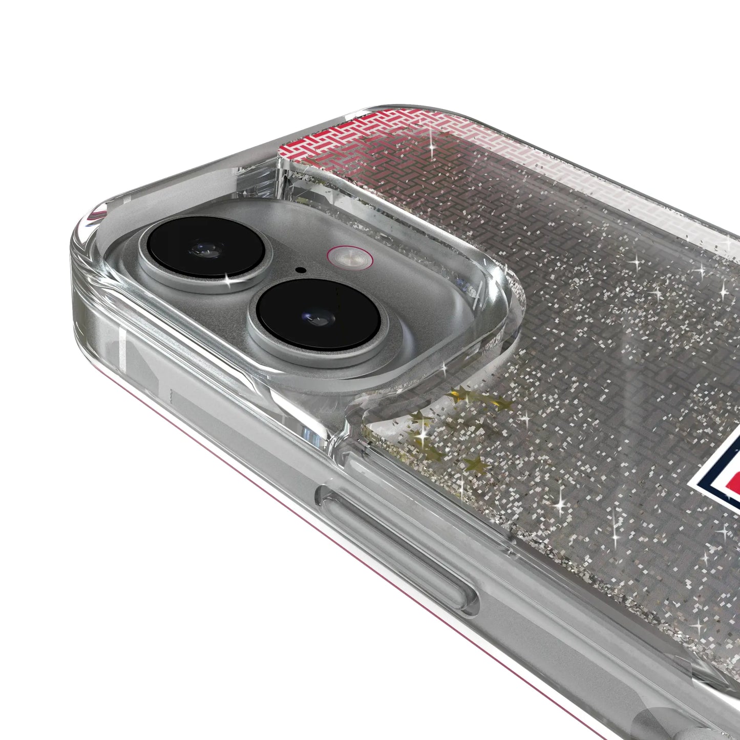 New York Red Bulls Linen Glitter Phone Case for Apple iPhone