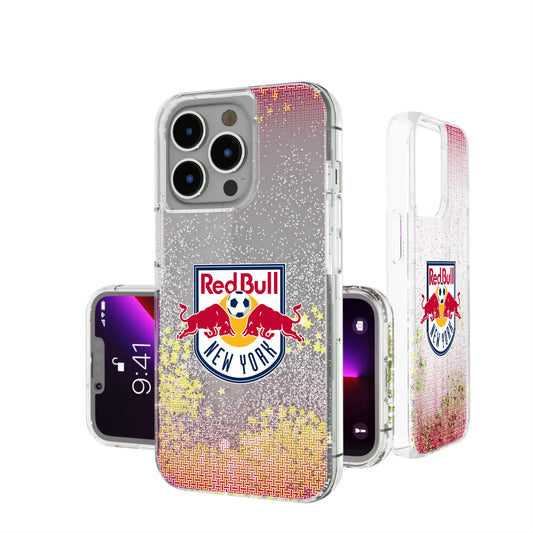 New York Red Bulls Linen Glitter Phone Case for Apple iPhone