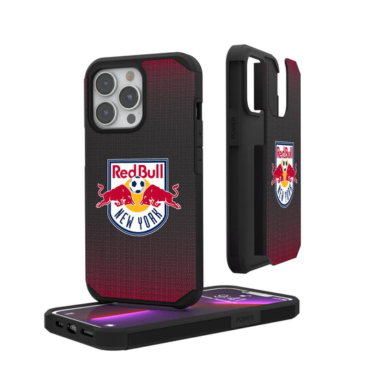 New York Red Bulls Linen Rugged Phone Case for Apple iPhone