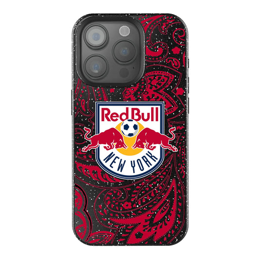New York Red Bulls Paisley Black Bling Phone Case for Apple iPhone