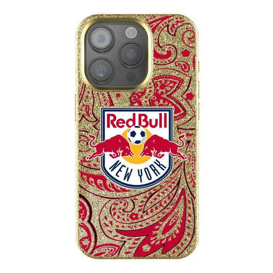 New York Red Bulls Paisley Bling Phone Case for Apple iPhone