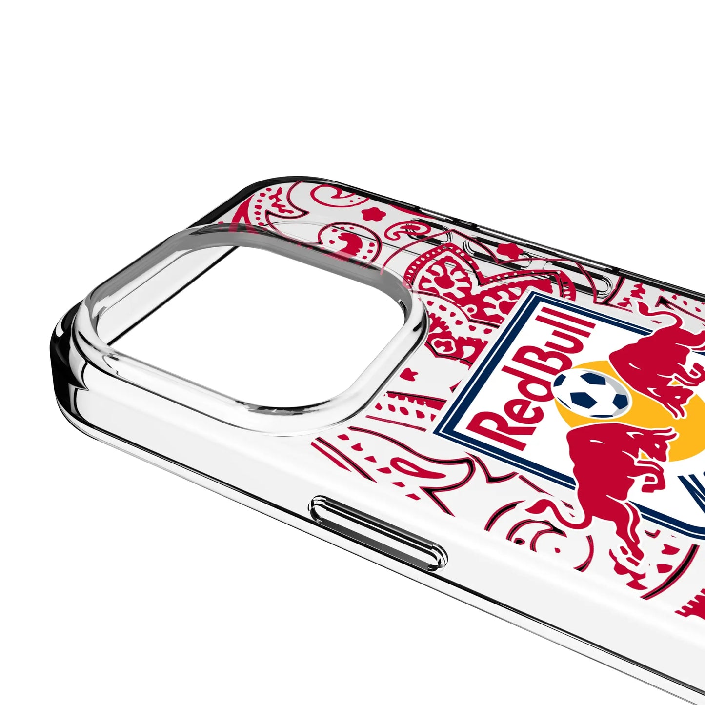 New York Red Bulls Paisley Clear Phone Case for Apple iPhone