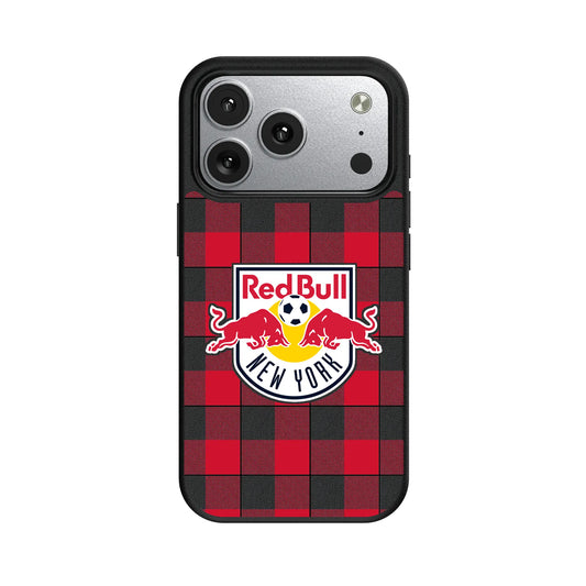 New York Red Bulls Plaid MagSafe Compatible Phone Case for Apple iPhone