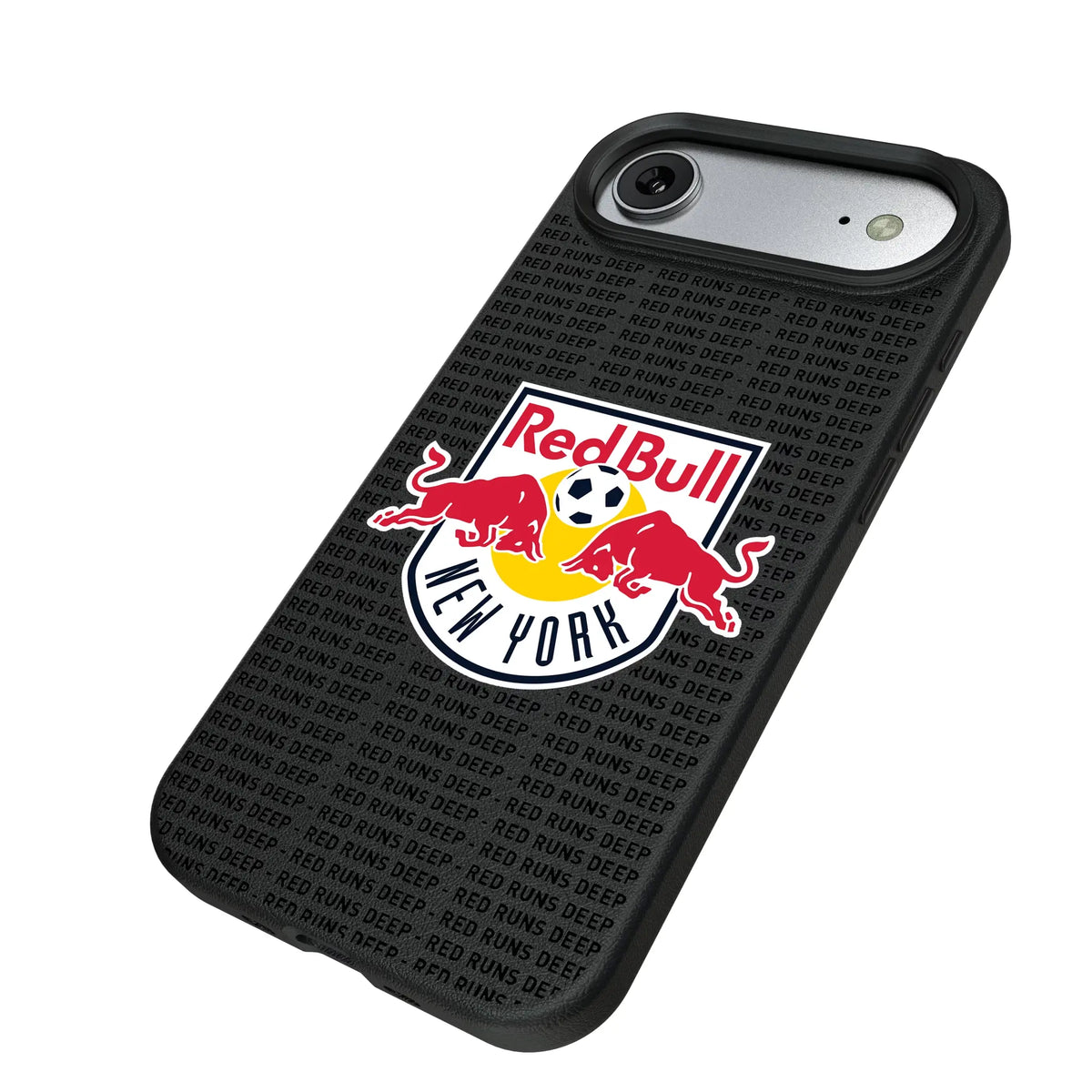 New York Red Bulls Text Backdrop MagSafe Compatible Phone Case for Apple iPhone