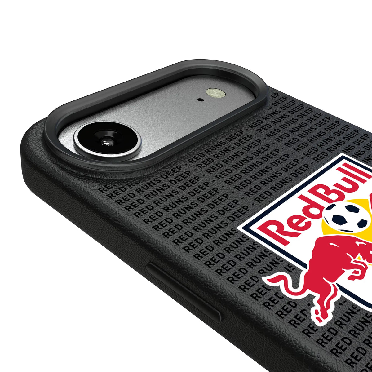 New York Red Bulls Text Backdrop MagSafe Compatible Phone Case for Apple iPhone
