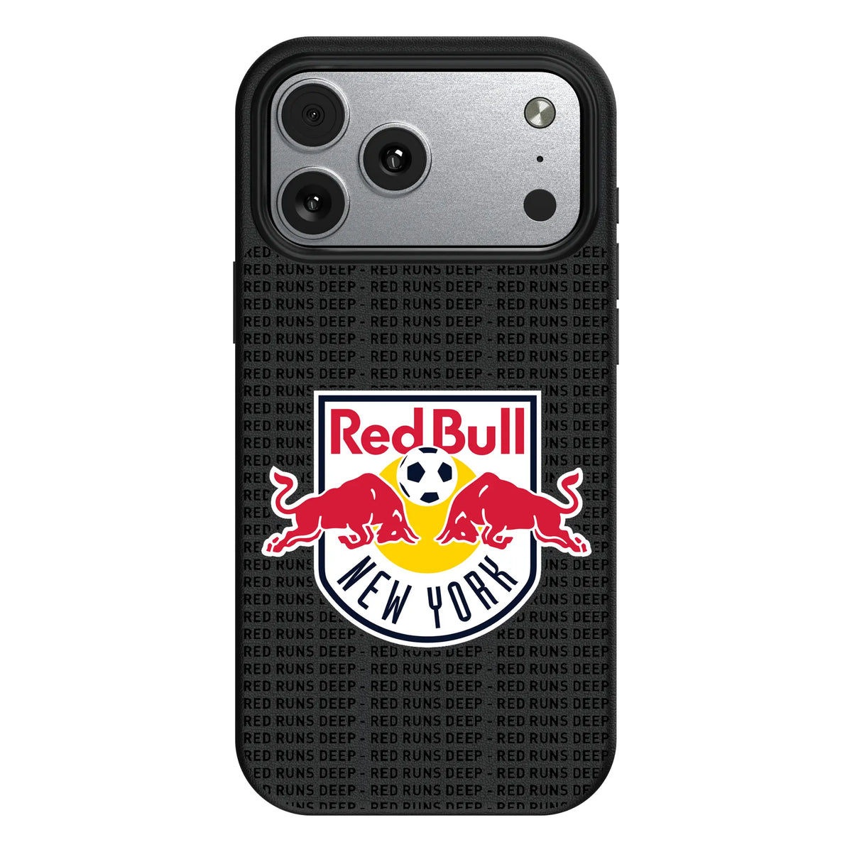 New York Red Bulls Text Backdrop MagSafe Compatible Phone Case for Apple iPhone