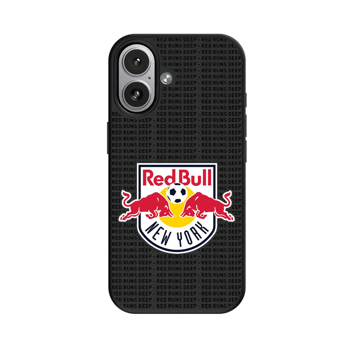 New York Red Bulls Text Backdrop MagSafe Compatible Phone Case for Apple iPhone