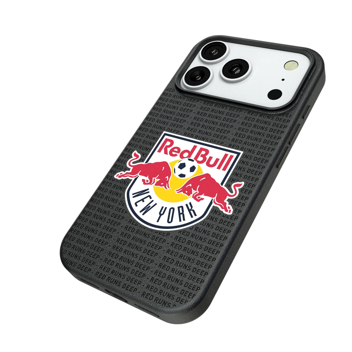 New York Red Bulls Text Backdrop MagSafe Compatible Phone Case for Apple iPhone