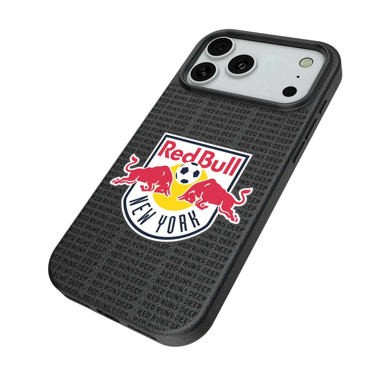 New York Red Bulls Text Backdrop MagSafe Compatible Phone Case for Apple iPhone