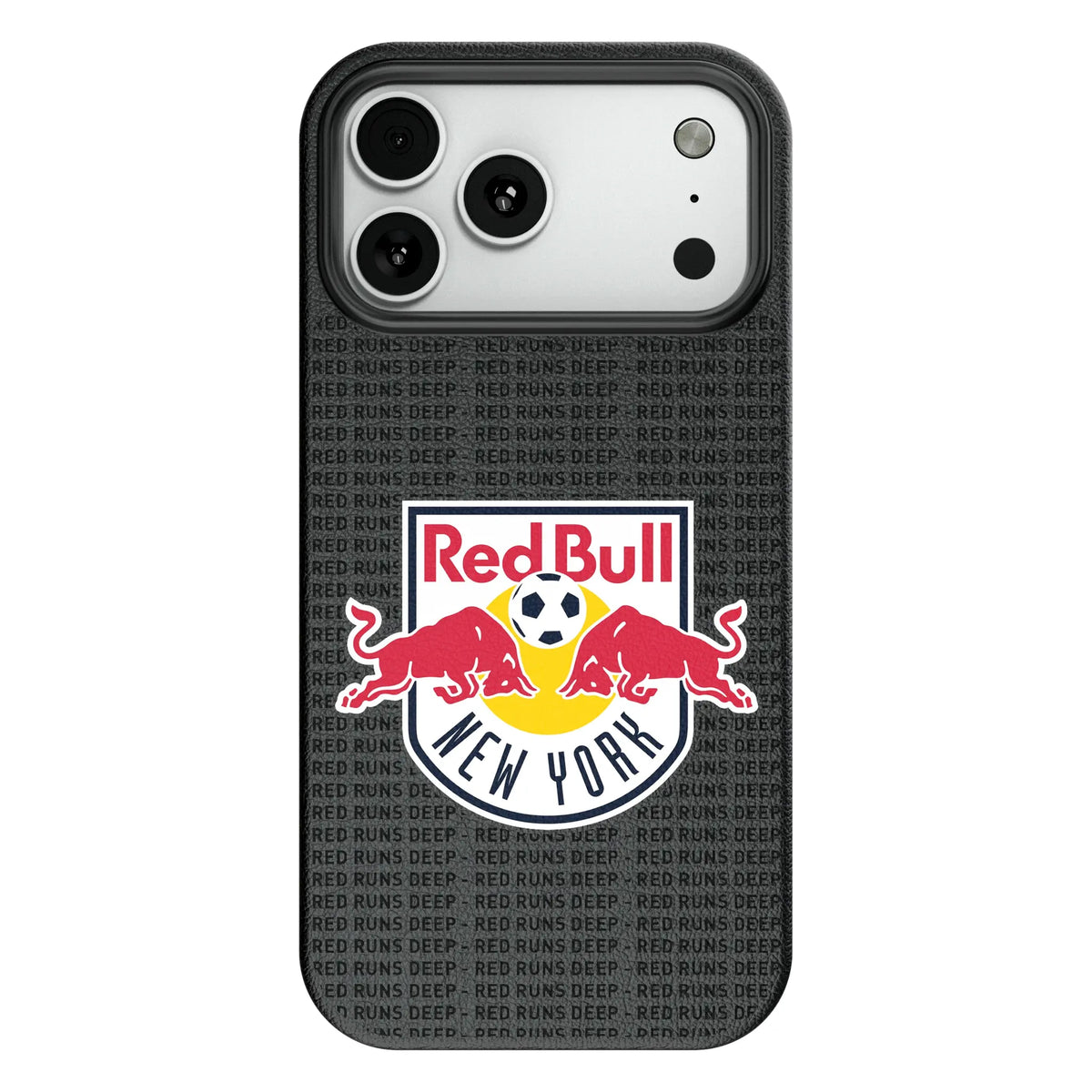 New York Red Bulls Text Backdrop MagSafe Compatible Phone Case for Apple iPhone