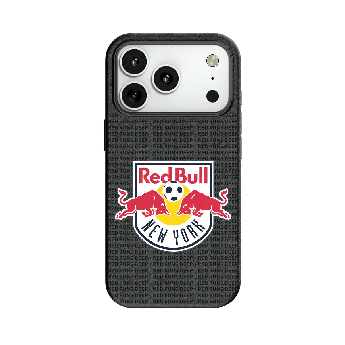 New York Red Bulls Text Backdrop MagSafe Compatible Phone Case for Apple iPhone