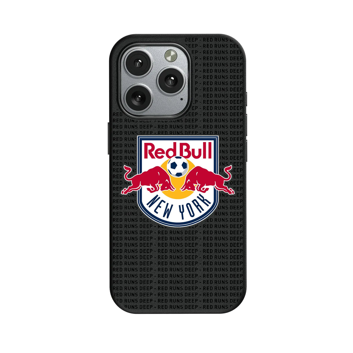 New York Red Bulls Text Backdrop MagSafe Compatible Phone Case for Apple iPhone