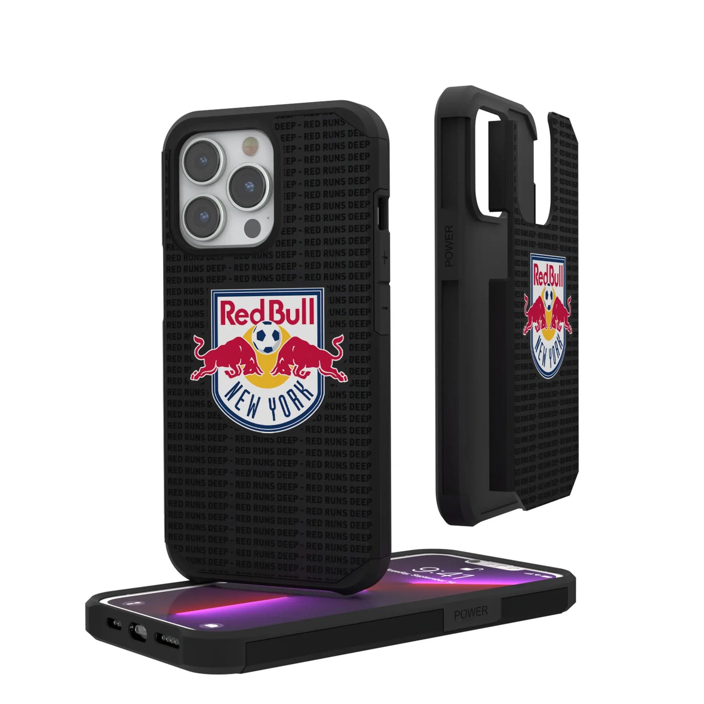New York Red Bulls Text Backdrop Rugged Phone Case for Apple iPhone